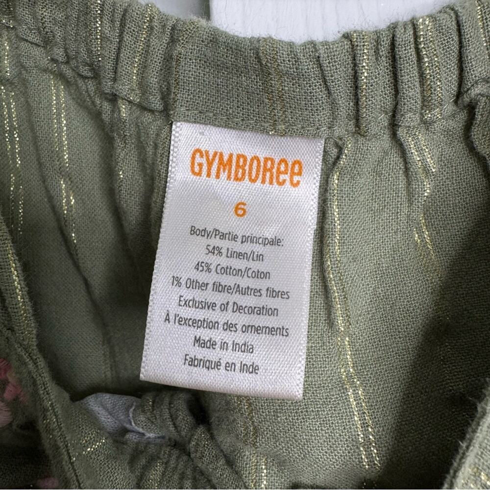 Gymboree Girls Embroidered Floral Dress Fairytale Forest Mushroom Floral Green 6 - Picture 10 of 12